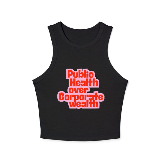 Public Health Over Corporate Wealth Women's Tank Top