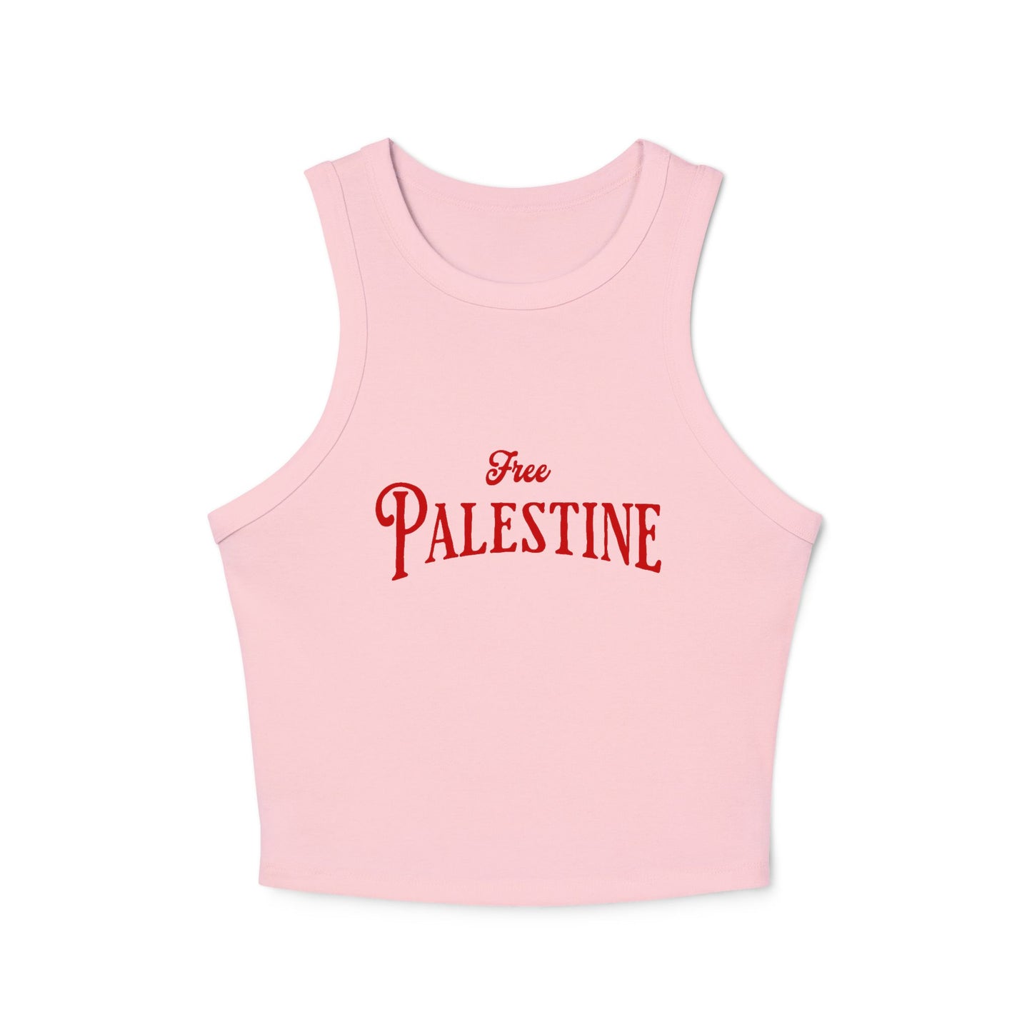 Free Palestine Women's Micro Rib Racer Tank Top