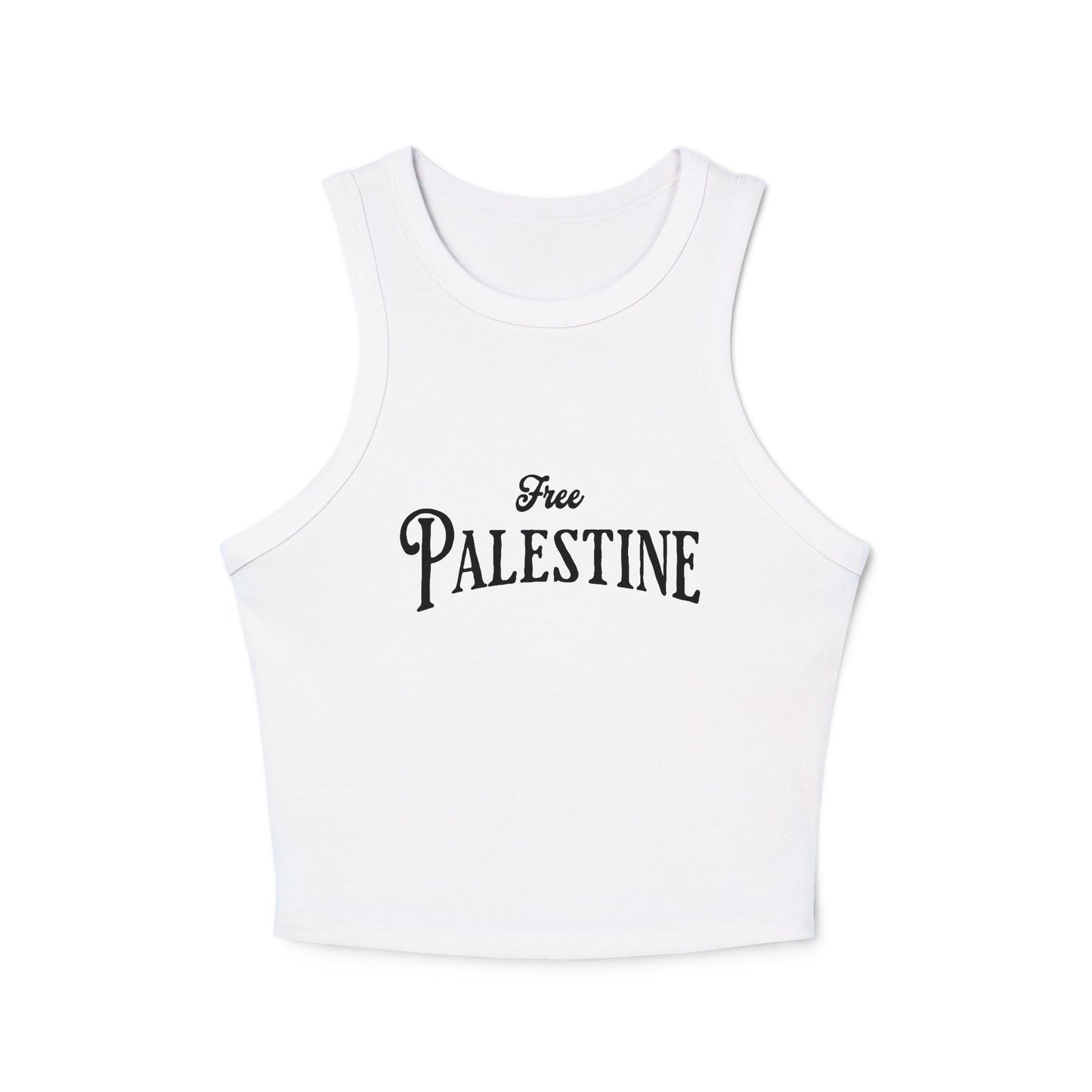 Free Palestine Women's Micro Rib Racer Tank Top