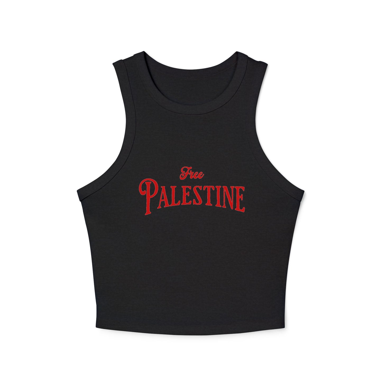 Free Palestine Women's Micro Rib Racer Tank Top