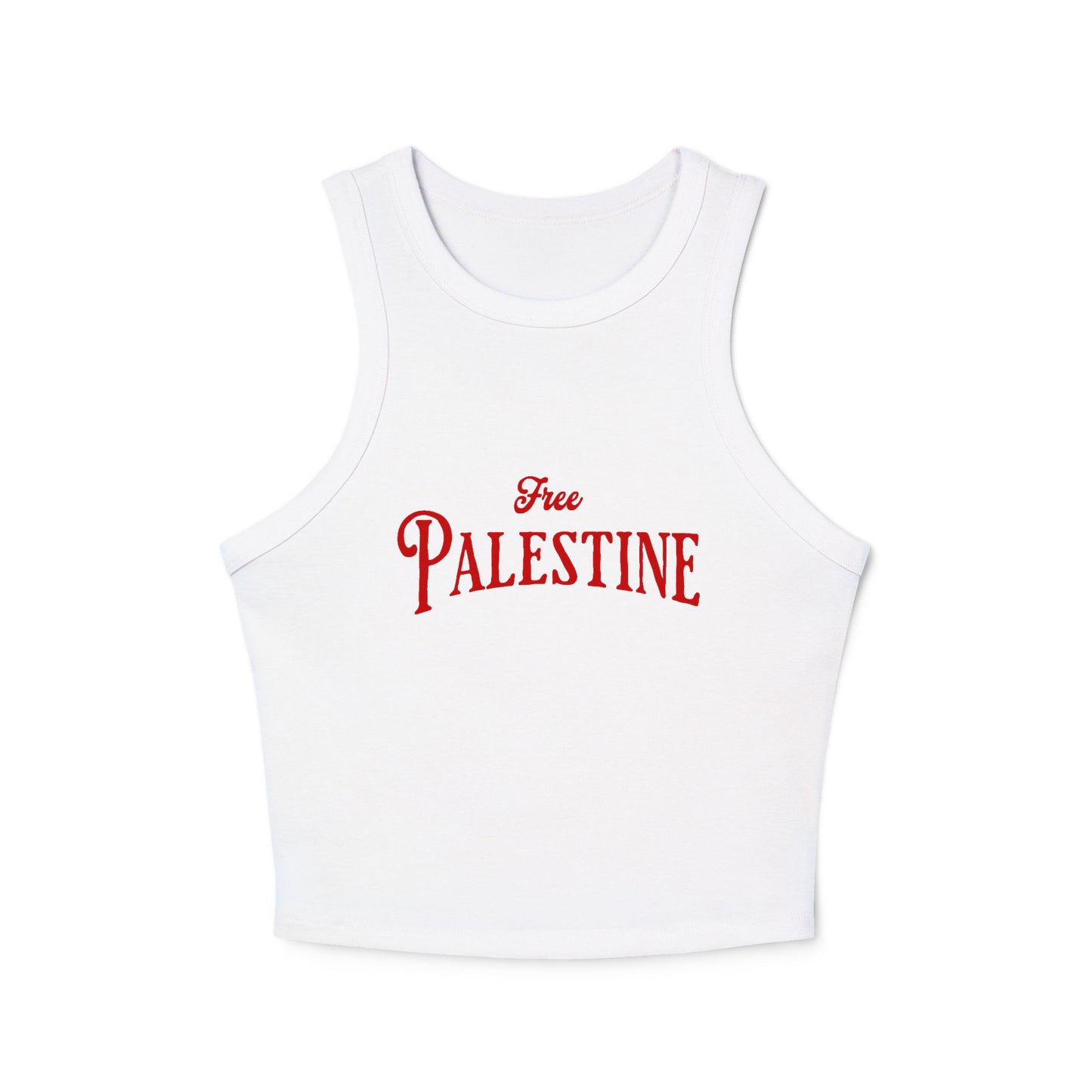 Free Palestine Women's Micro Rib Racer Tank Top