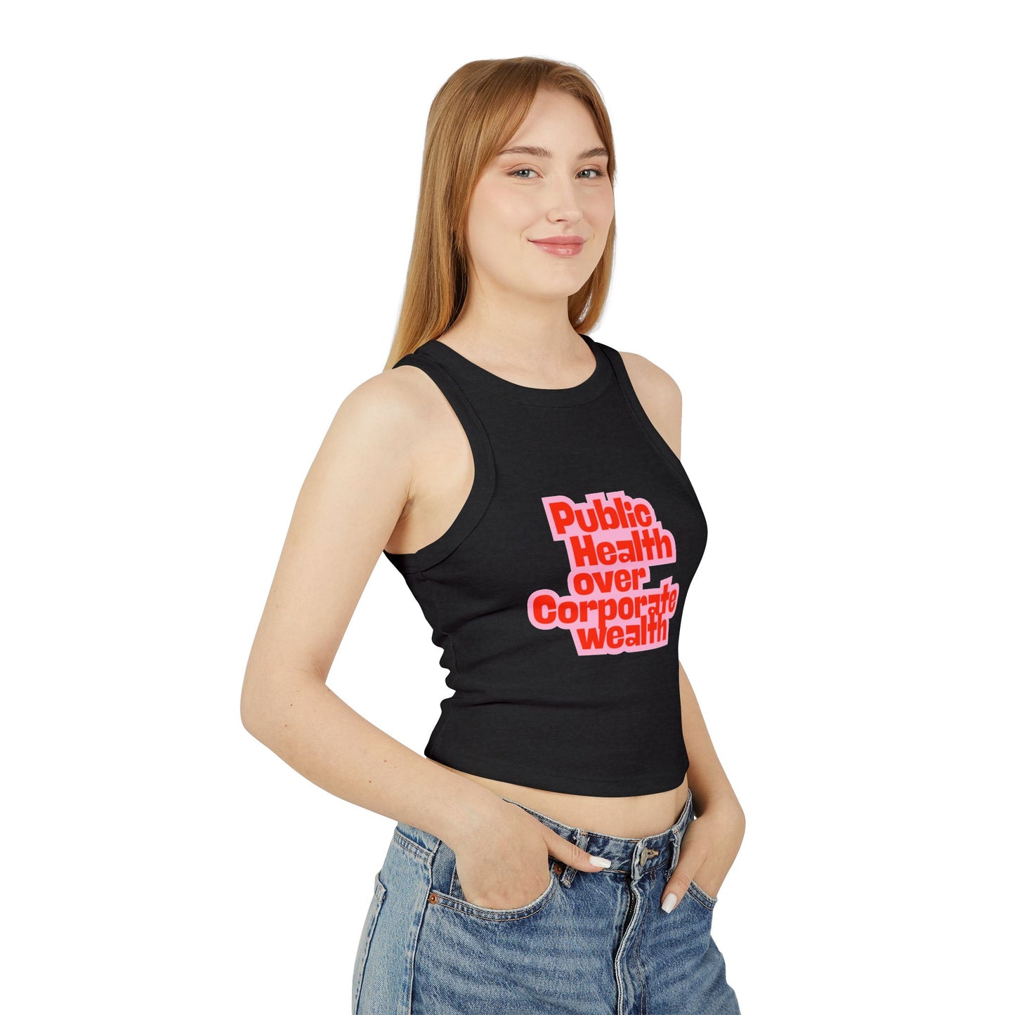 Public Health Over Corporate Wealth Women's Tank Top