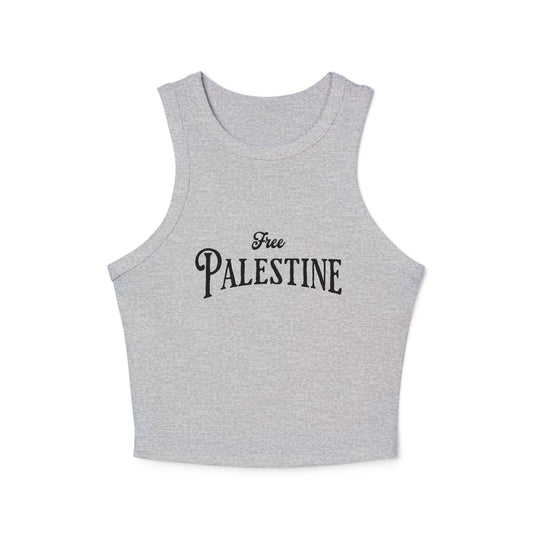 Free Palestine Women's Micro Rib Racer Tank Top