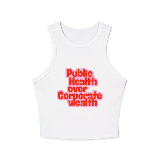 Public Health Over Corporate Wealth Women's Tank Top
