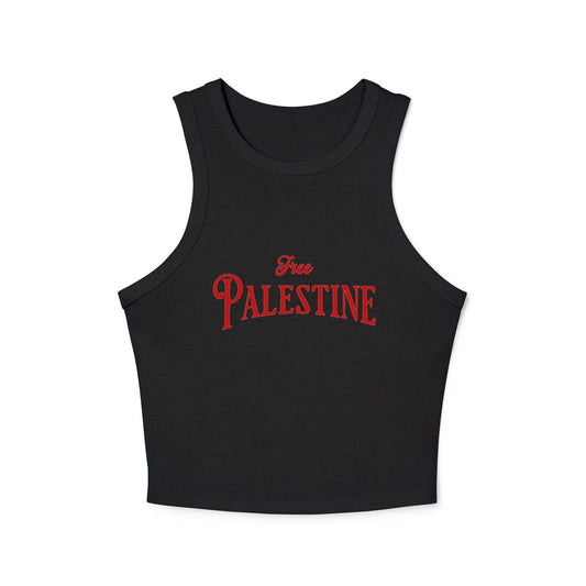Free Palestine Women's Micro Rib Racer Tank Top
